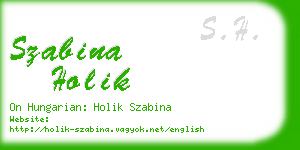 szabina holik business card